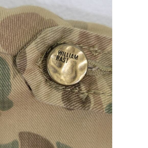 William Rast Jacket Mens Medium Camo Camouflage Field Utility Pockets Cargo Hood - Picture 13 of 13